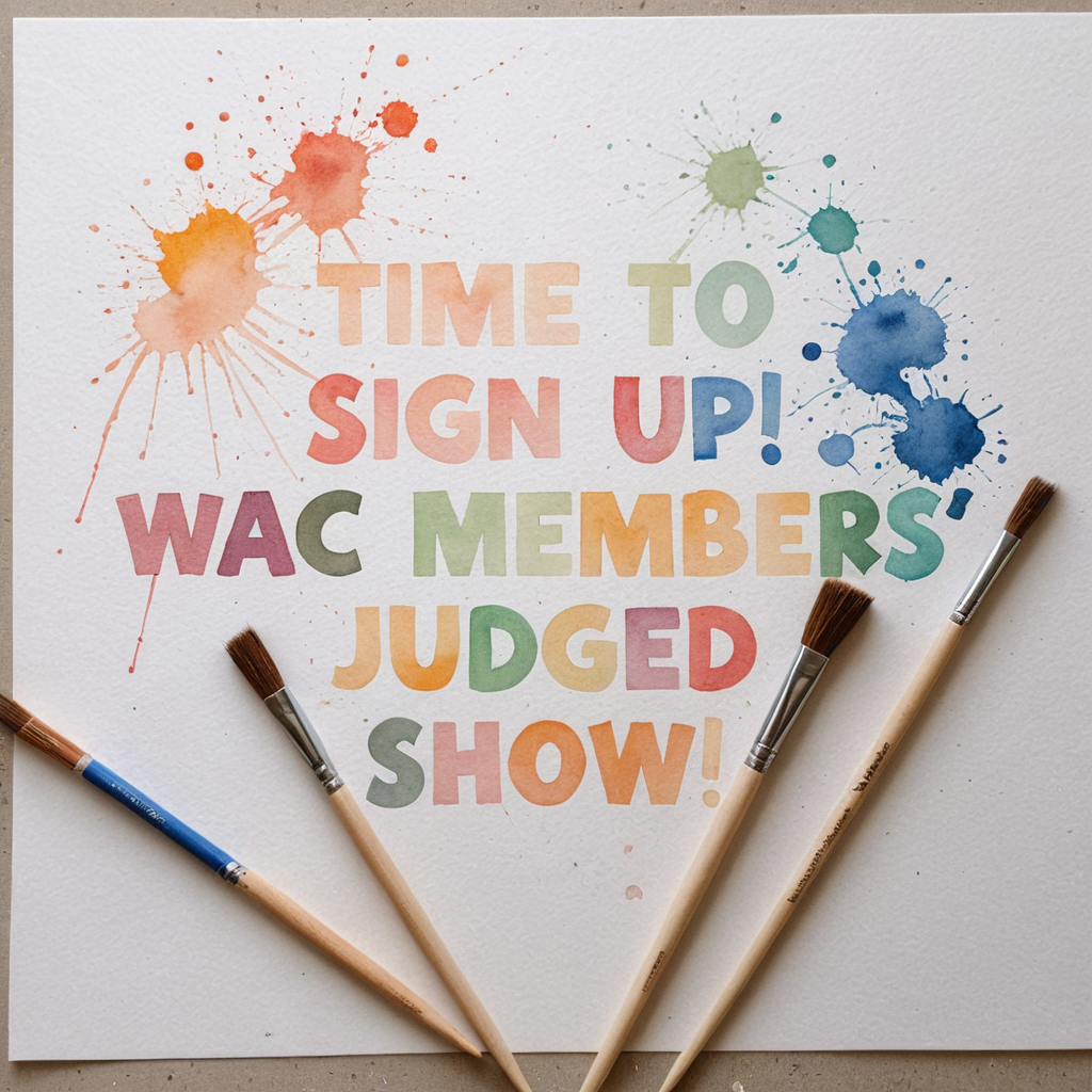 Join WAC today and Participate in our July Members’ Judged Show!